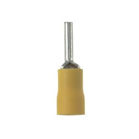 PANDUIT Pin Terminal, Vinyl Insulated, 12 - 10 A (50 Pack), 50PK PV10-P55-LYY